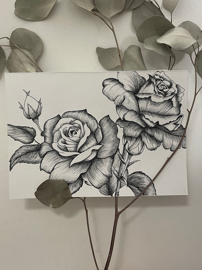 (PRE ORDER) Rose Phoenix: Black and White Print